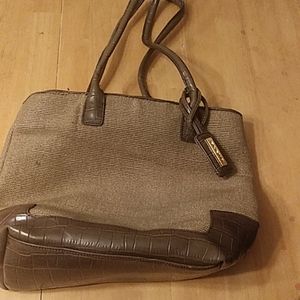 Bueno brown leather and other material tote bag